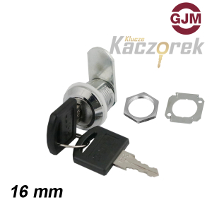 Zamek GJM 002 - skrzynkowy 16 mm - płaski zabierak